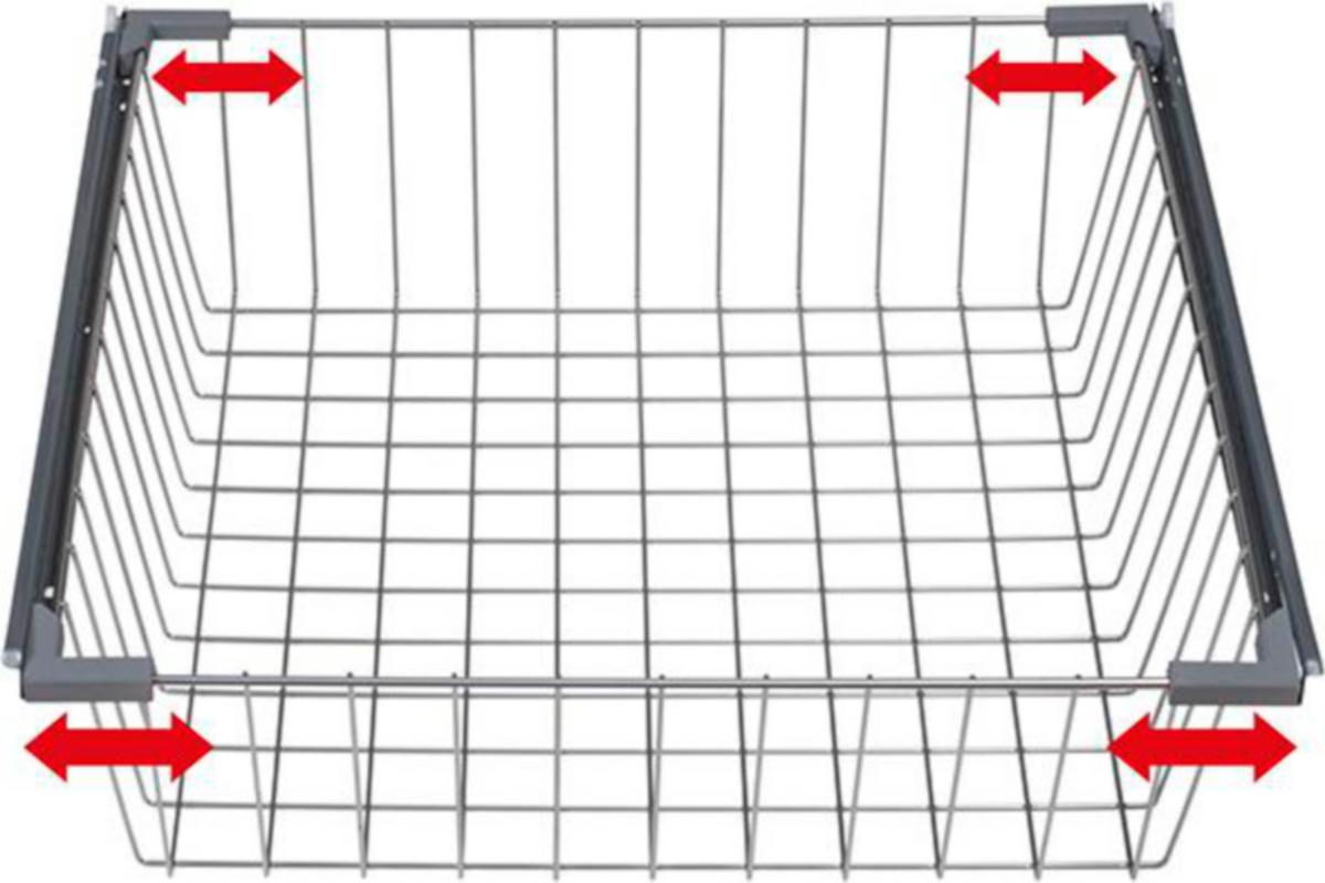 Trådbacksset Smart - TRÅDBACKSSET SMART 600MM 2 GAVLAR 4 BACKAR